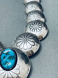 Stunning Vintage Native American Navajo Hand Tooled Sterling Silver Necklace-Nativo Arts