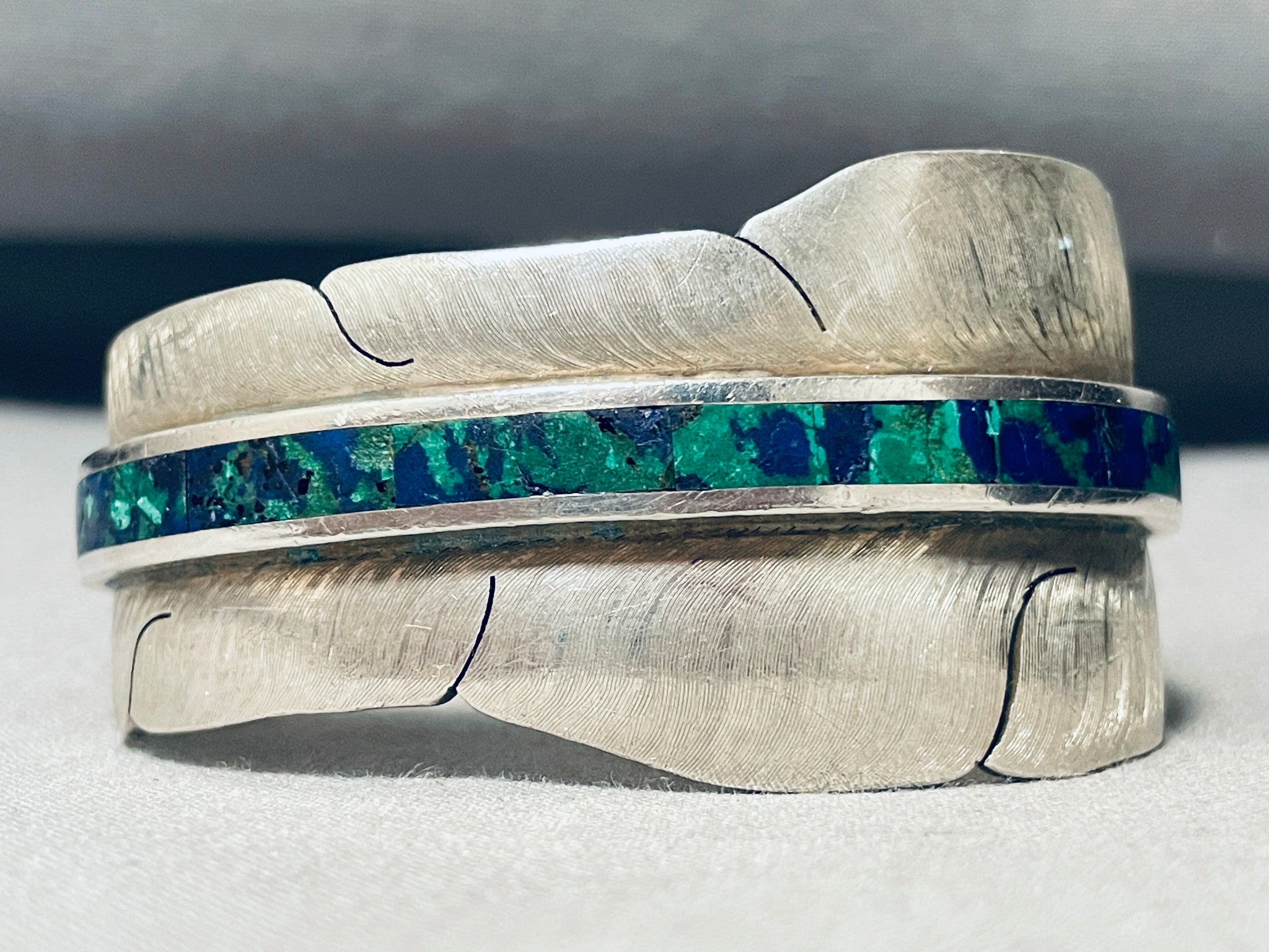 Azurite Bracelet with 925 Silver Spacers