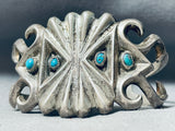 Exquisite Vintage Native American Navajo Bisbee Turquoise Sterling Silver Bracelet-Nativo Arts