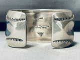 Native American Orville Tsinnie Vintage Navaj Thick Sterling Silver Bracelet-Nativo Arts