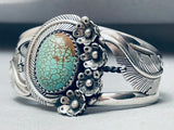 Huge Leaves Vintage Southwest Turquoise Sterling Silver Bracelet-Nativo Arts