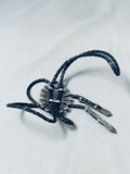 Native American Very Old Vintage Royston Turquoise Sterling Silver Balo Tie