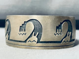 Coolest Wave Vintage Native American Navajo Sterling Silver Bracelet Cuff-Nativo Arts