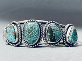 Top Shelf Vintage Native American Navajo Spiderweb Turquoise Sterling Silver Bracelet-Nativo Arts