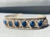 Very Rare Vintage Native American Navajo Dreamy Blue Lapis Sterling Silver Bracelet-Nativo Arts