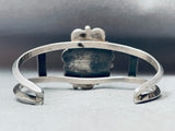 Rare Vintage Native American Navajo #8 Turquoise Sterling Silver Bracelet Old-Nativo Arts