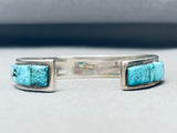 Important Whitethorne Vintage Navajo Turquoise Inlay Sterling Silver Bracelet-Nativo Arts