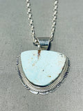 Dynamic Native American Navajo Dry Creek Turquoise Sterling Silver Signed Necklace-Nativo Arts