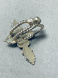 One Of The Most Unique Vintage Native American Navajo Peridot Sterling Silver Ring-Nativo Arts