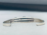 Opal Paquin Vintage Laguna Native American Zuni Green Turquoise Sterling Silver Bracelet-Nativo Arts