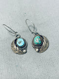 Tremendous Vintage Native American Navajo Royston And Morenci Turquoise Sterling Silver Earrings-Nativo Arts