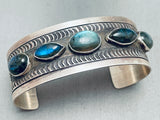 One Of The Most Unique Navajo Abalone Shell Sterling Silver Bracelet-Nativo Arts