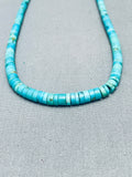 Very Early Graduating Turquoise Vintage Native American Navajo Sterling Silver Encklace-Nativo Arts