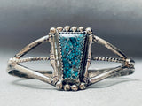One Of The Best Vintage Native American Navajo Spiderweb Turquoise Sterling Silver Bracelet-Nativo Arts