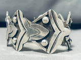 Crazy Silver Work!! Vintage Southwest Sterling Silver Clasp Bracelet-Nativo Arts