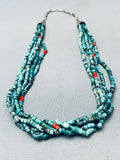 One Of The Best Vintage Native American Navajo Spiderweb Turquoise Sterling Silver Necklace-Nativo Arts