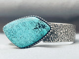 Important Christin Wolf Vintage Spiderweb Turquoise Sterling Silver Bracelet-Nativo Arts