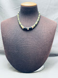 Native American Superior Early Vintage Santo Domingo Serpentine Sterling Silver Necklace-Nativo Arts