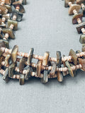 Rare Older Fab Vintage Santo Domingo Shell Heishi Sterling Silver Necklace-Nativo Arts