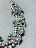 Important Yei Vintage Native American Navajo Sterling Silver Squash Blossom Necklace-Nativo Arts