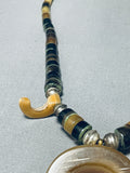 Native American Impressive Vintage Santo Domingo Shell Sterling Silver Necklace-Nativo Arts