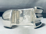 One Of The Coolest Vintage Southwest Sterling Silver Bracelet Cuff-Nativo Arts