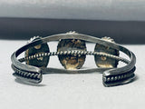 Important Domed Bisbee Turquoise Vintage Native American Navajo Sterling Silver Bracelet-Nativo Arts