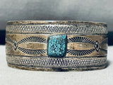 Red Mountain Turquoise!! Vintage Native American Navajo Sterling Silver Bracelet Cuff-Nativo Arts