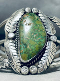 Important Early Damale Turquoise!! Vintage Native American Navajo Sterling Silver Bracelet-Nativo Arts