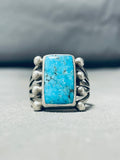 High Quality Vintage Native American Navajo Turquoise Sterling Silver Ring Old-Nativo Arts