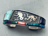 Master Phillip Sekaquaptewa Vintage Hopi Turquoise Sterling Silver Bracelet-Nativo Arts