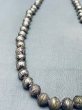Native American Early 1900's Hand Tooled Vintage Navajo Coin Or Sterling Silver Necklace Old-Nativo Arts