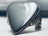 The Best Vintage Native American Navajo Onyx Sterling Silver Heart Bracelet-Nativo Arts