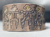 Native American Rare Vintage Southwest Kachina Sterling Silver Bracelet Cuff-Nativo Arts