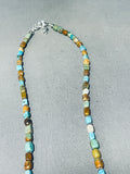 Bow Of Turquoise Native American Navajo Green Turquoise Sterling Silver Necklace-Nativo Arts
