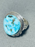 Lars Lee Native American Navajo Pilot Mountain Turquoise Sterling Silver Signed Ring-Nativo Arts