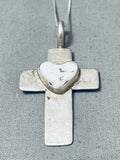 Exquisite Vintage Native American Navajo Cross Turquoise Sterling Silver Necklace-Nativo Arts