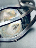 Important Native American Navajo Guild Early Vintage Native American Navajo Sterling Silver Turquoise Bracelet-Nativo Arts