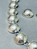Tremendous Native American Navajo Sterling Silver Half Moons Necklace & Earrings Set-Nativo Arts