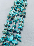 One Of The Best Old Kingman Turquoise Nugget Heishi Necklace Old-Nativo Arts