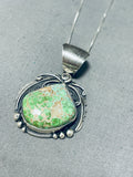 Beautiful Vintage Native American Navajo Damale Turquoise Sterling Silver Necklace-Nativo Arts