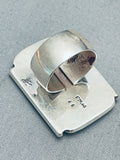 Joe Baillon Huge Lapis Vintage Navajo Sterling Silver Ring-Nativo Arts
