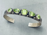 Amazing Vintage Southwest Roie Jaque Peridot Sterling Silver Bracelet-Nativo Arts