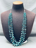 One Of The Best Spiderweb Turquoise Nugget Vintage Native American Navajo Heishi Necklace-Nativo Arts