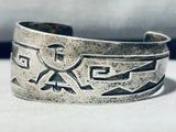 One Of The Most Unique Shank Vintage Native American Hopi Sterling Silver Bird Bracelet-Nativo Arts