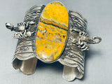 147 Grams Native American Navajo Honeybee Sterling Silver 2 Scoripons Massive Bracelet-Nativo Arts