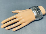 Wolfpack Detailed Native American Navajo Handmade Sterling Silver Bracelet Cuff-Nativo Arts