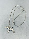 Flying Bird Vintage Native American Navajo Sterling Silver Necklace-Nativo Arts