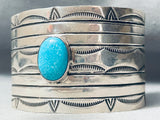 Linda Johnson Tremendous Sleeping Beauty Turquoise Sterling Silver Bracelet-Nativo Arts