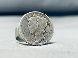 Best Vintage Native American Navajo Sterling Silver Mercury Dime Ring-Nativo Arts